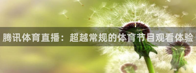 腾讯体育直播：超越常规的体育节目观看体验